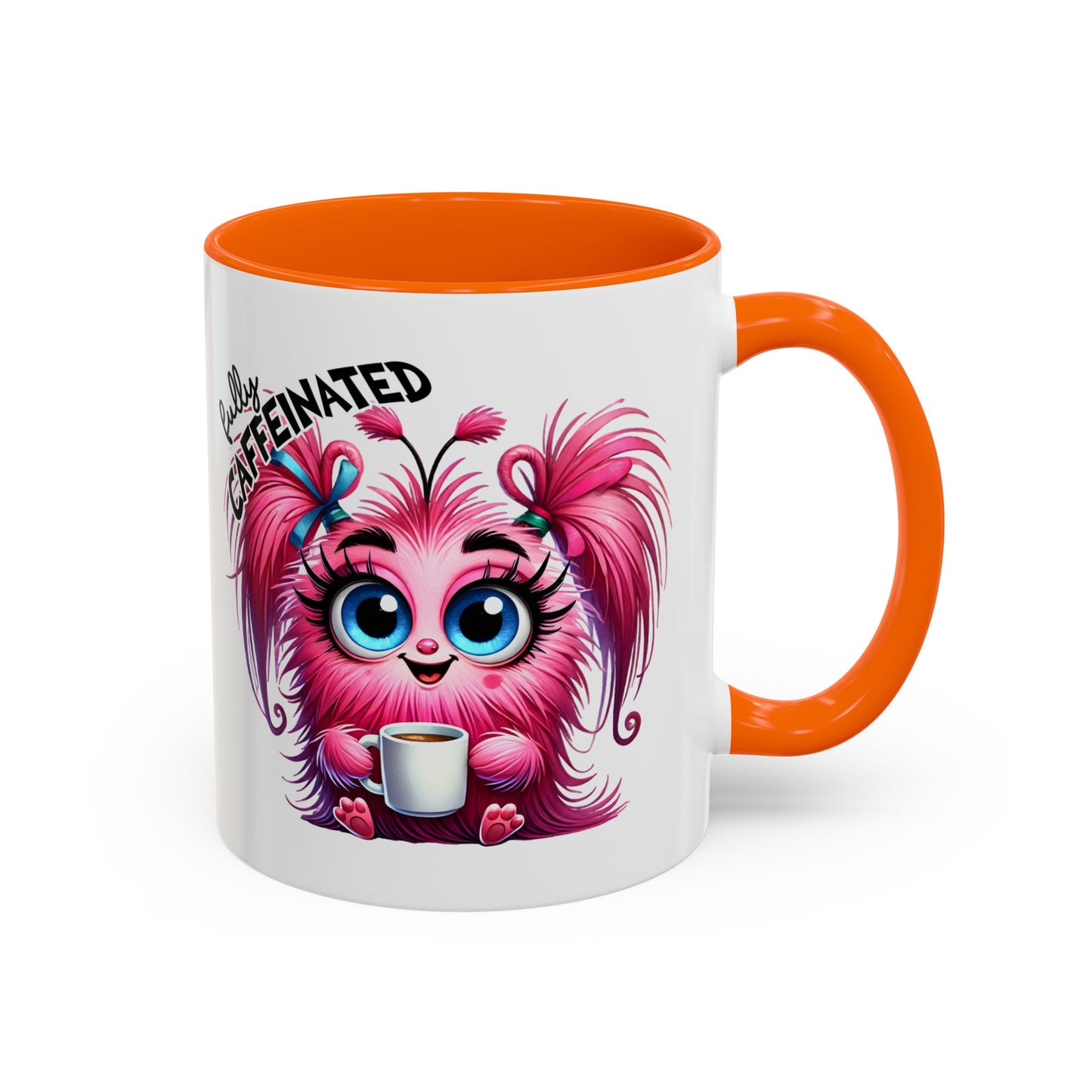 Cute Caffeinated Accent Coffee Mug - Fun Character Design, Perfect for All Ages