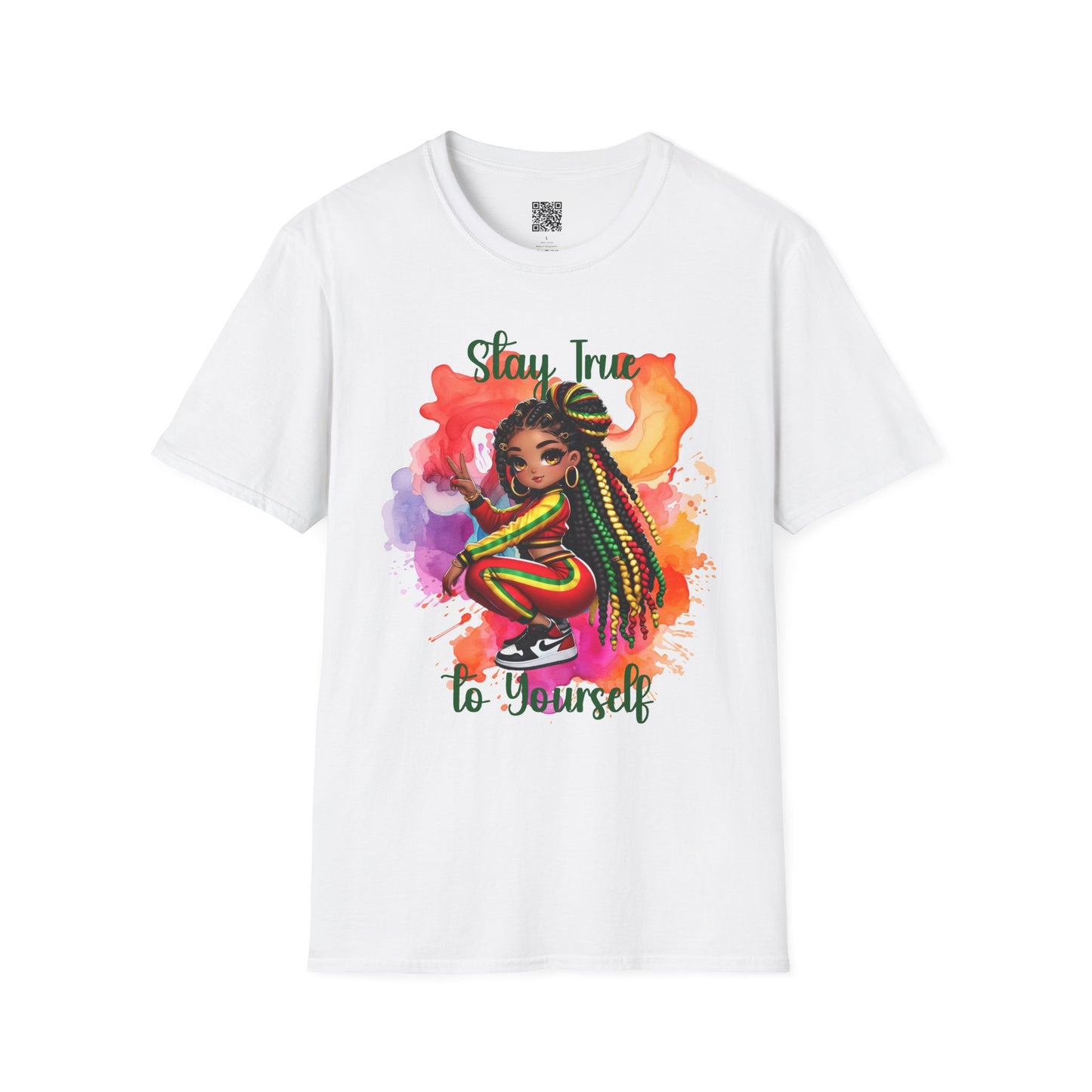 Stay True to Yourself | Unisex Softstyle T-Shirt - Colorful Afrocentric Design