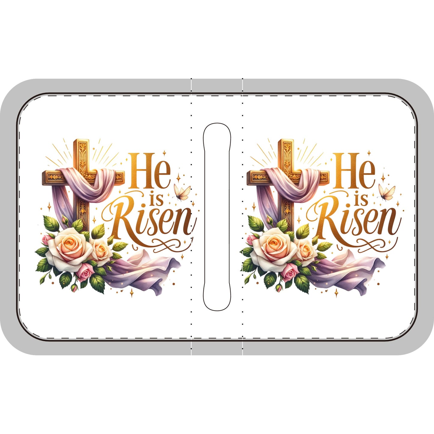 He is Risen Bible Cover - Inspirational Christian Book Accessory