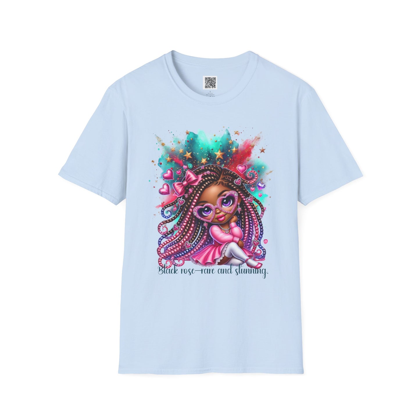 "Self-Love & Glamour" Unisex Softstyle T-Shirt - Colorful Graphic Tee