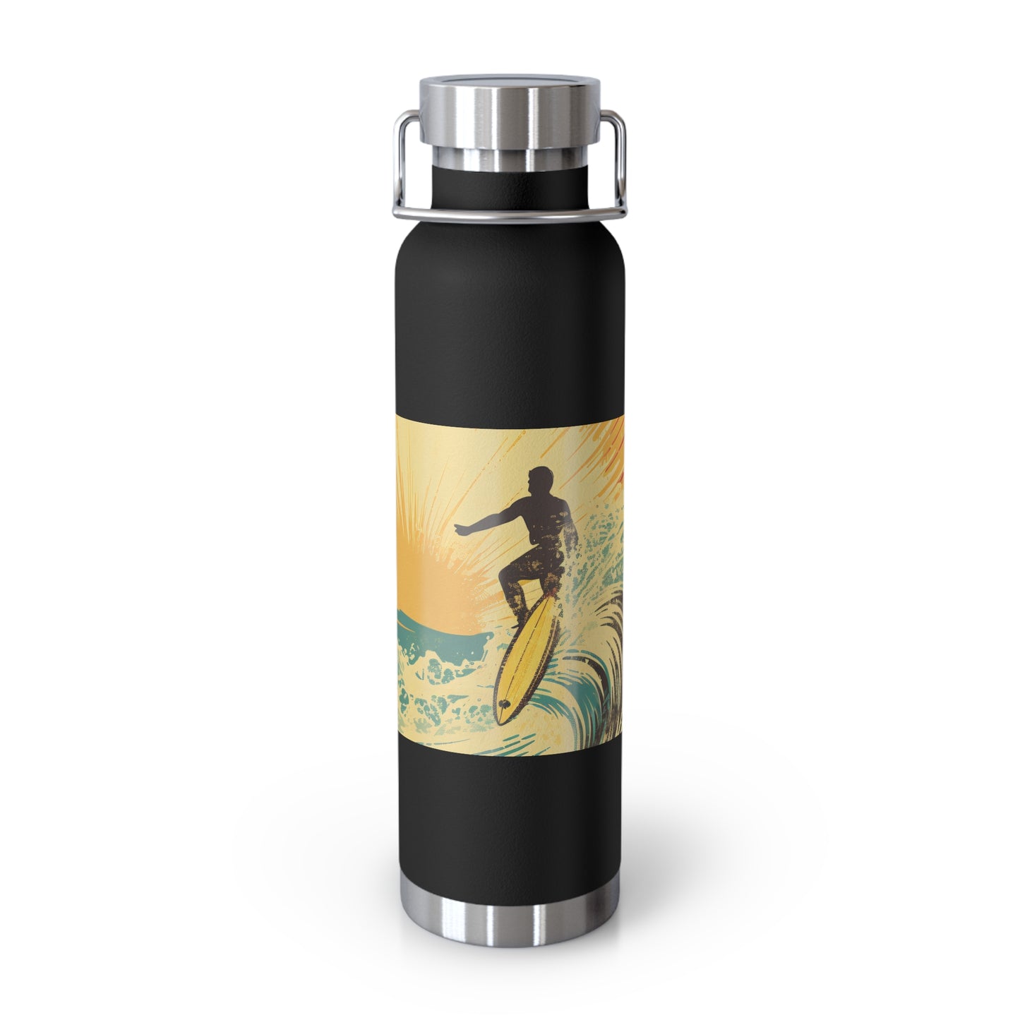 Surfing Adventure Copper Insulated Bottle - 22oz | Eco-Friendly Water Bottle