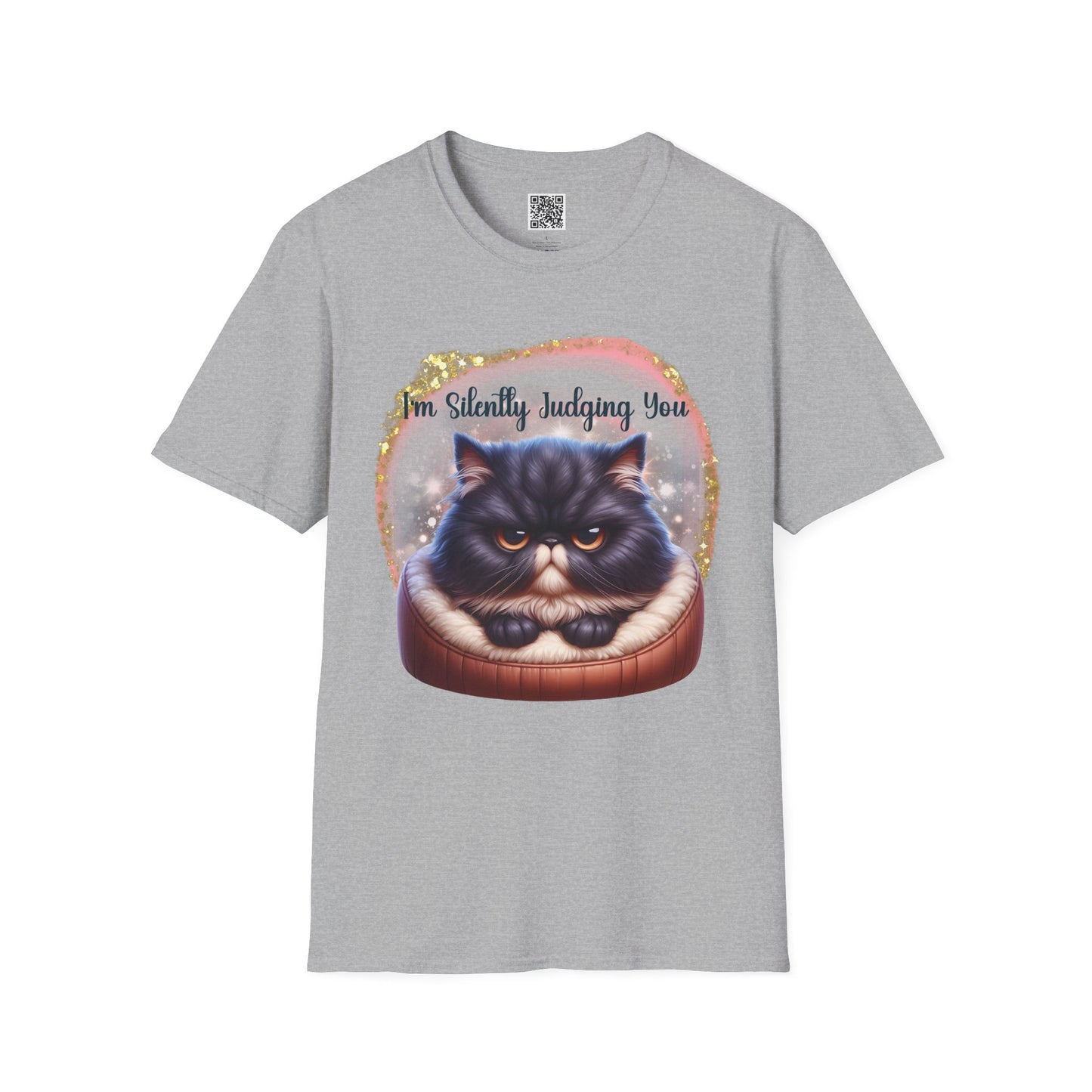 "I’m silently judging you" - Funny Cat Unisex Softstyle T-Shirt