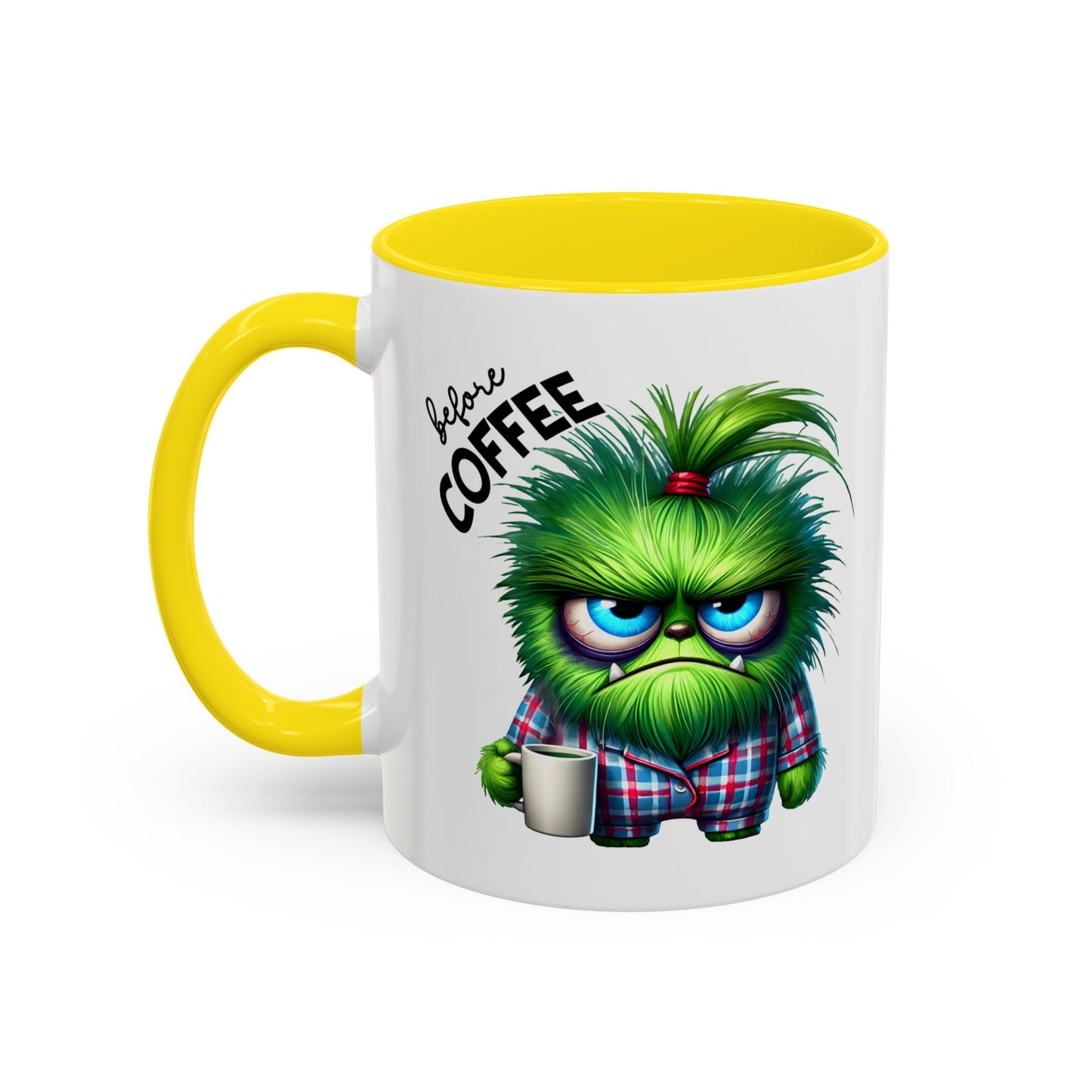 Cute Caffeinated Accent Coffee Mug - Fun Character Design, Perfect for All Ages