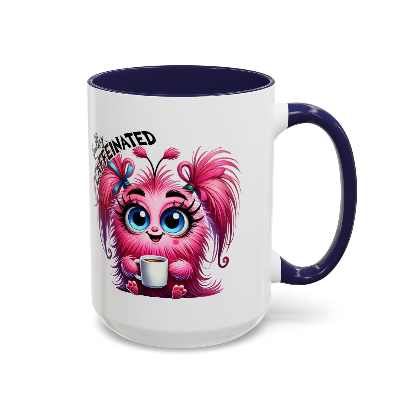 Cute Caffeinated Accent Coffee Mug - Fun Character Design, Perfect for All Ages