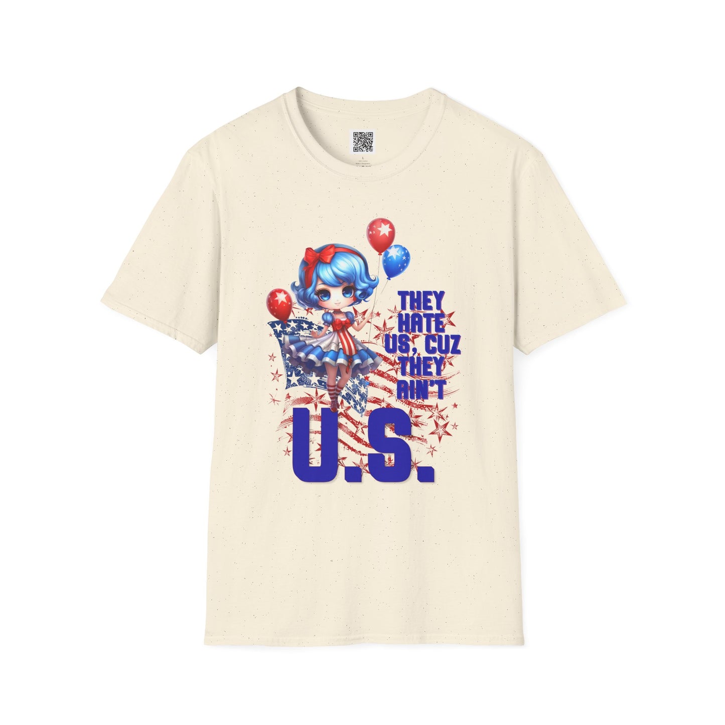 They Hate Us Cuz They Ain't U.S. | Patriotic Graphic Unisex Softstyle T-Shirt