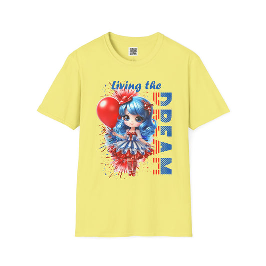 Living the Dream | Unisex Softstyle T-Shirt - Patriotic Celebrations