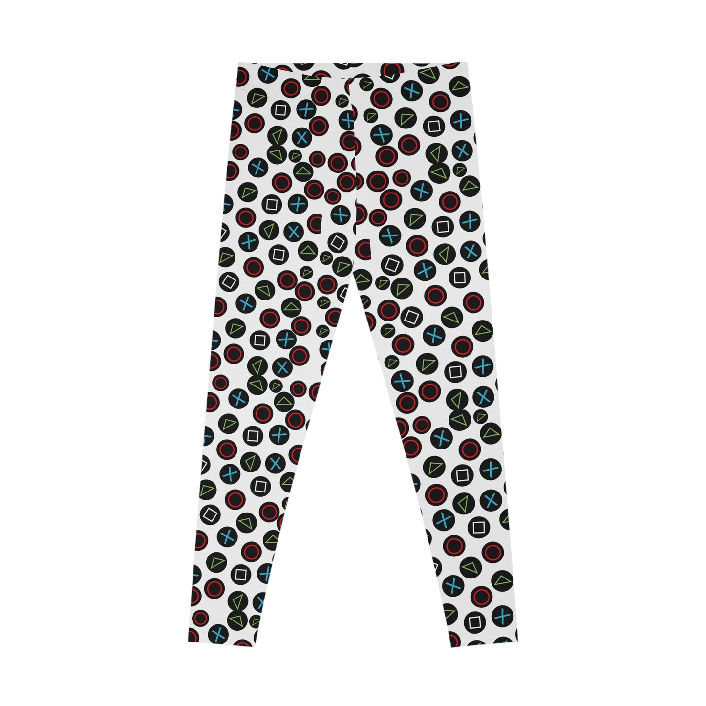 Playful Video Game Controller Patterned Stretchy Leggings