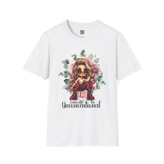 Embrace the Unconventional | Unisex Softstyle T-Shirt - Floral Graphic Tee