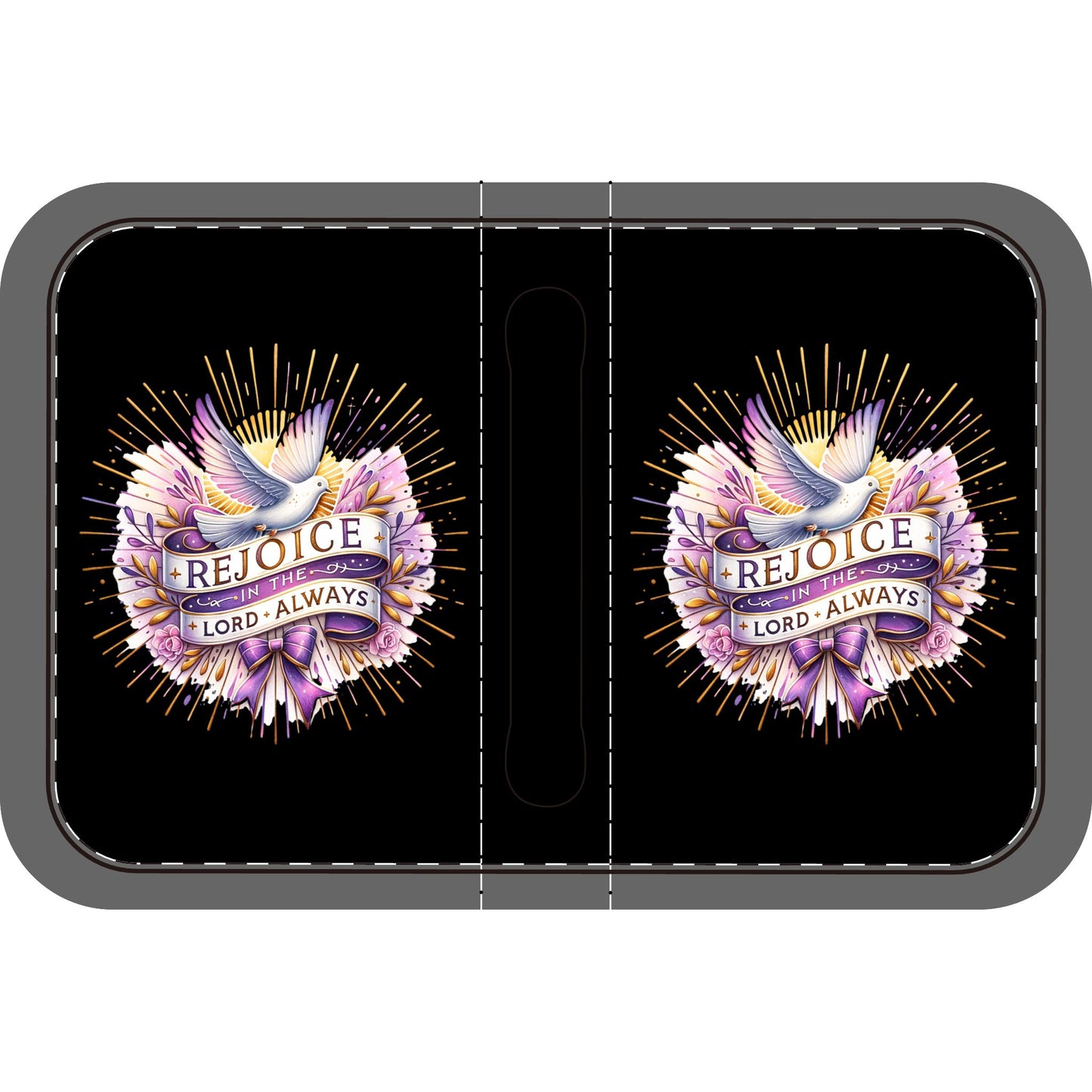 Inspirational Bible Cover - "Rejoice in the Lord Always" Design