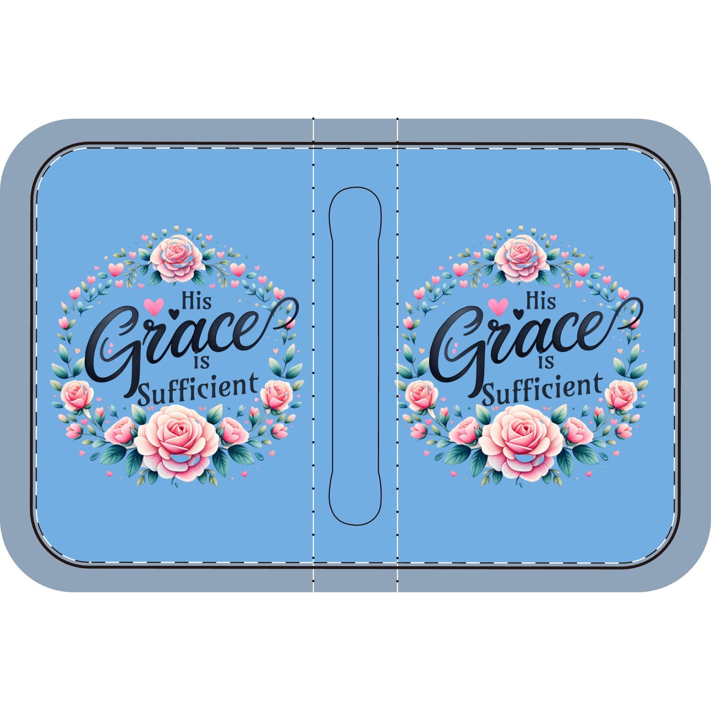 Floral Bible Cover - 'His Grace is Sufficient'