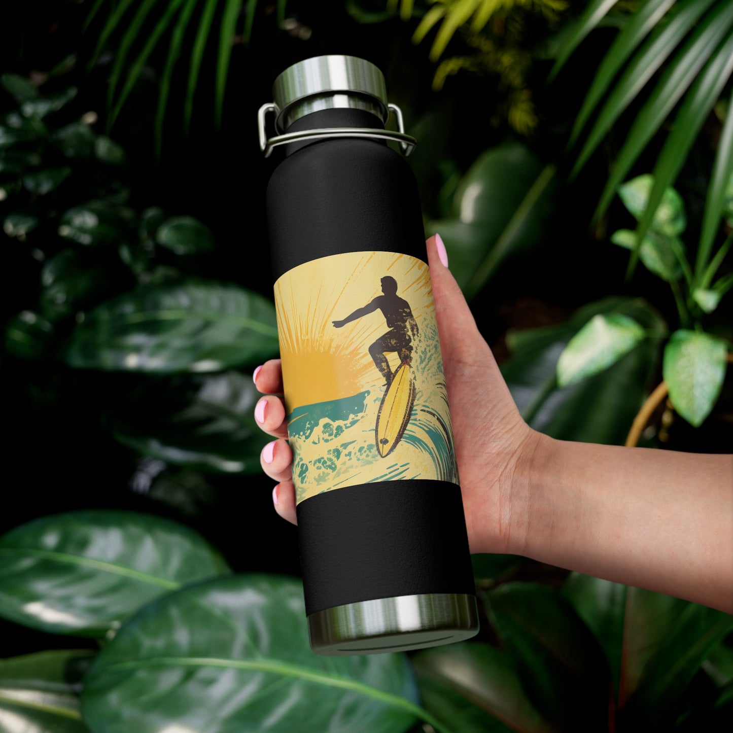 Surfing Adventure Copper Insulated Bottle - 22oz | Eco-Friendly Water Bottle