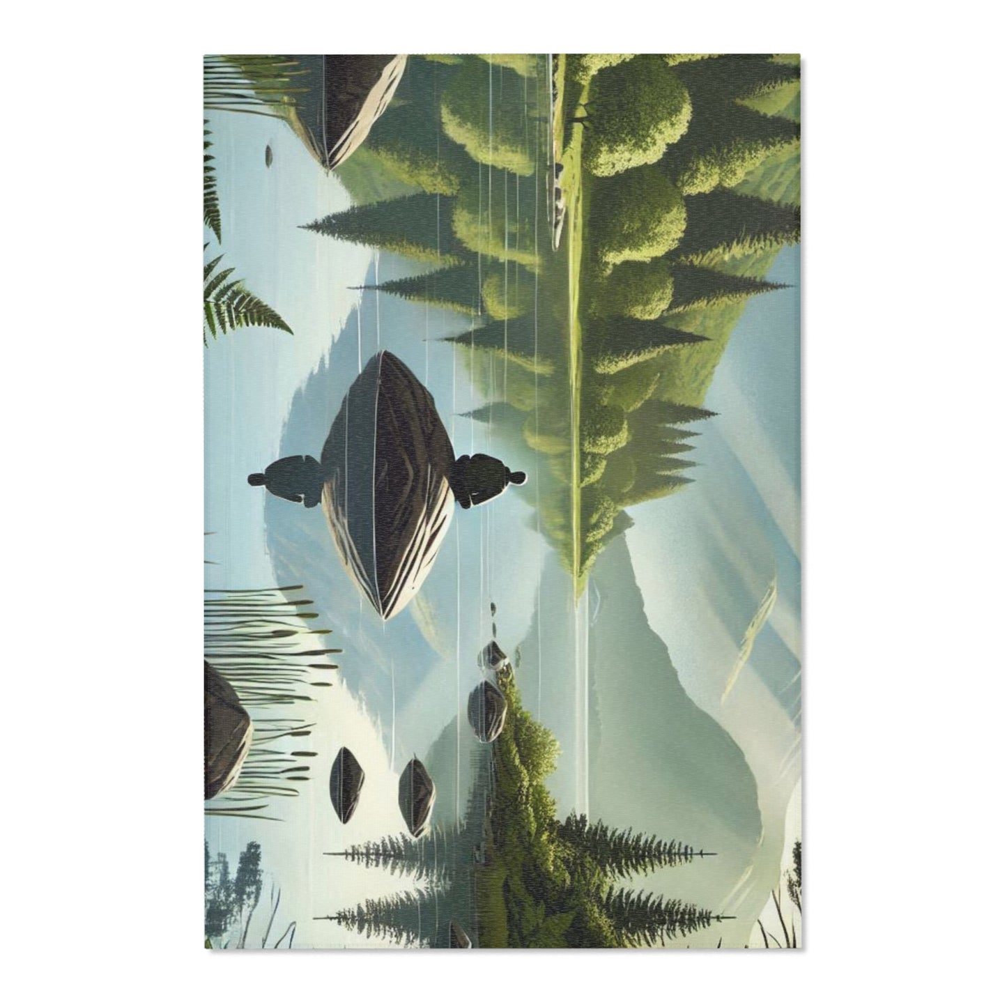 Scenic Nature Area Rug – Serene Landscape Design for Home Décor