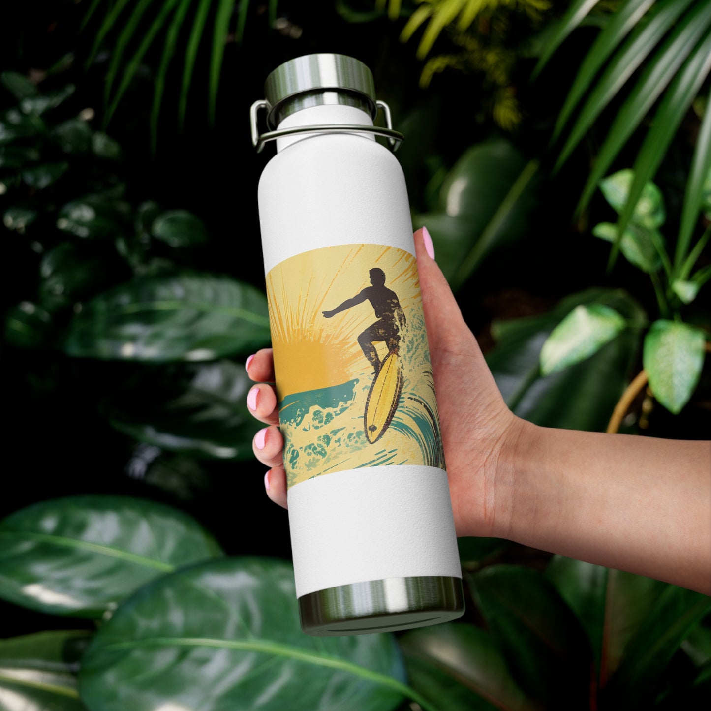 Surfing Adventure Copper Insulated Bottle - 22oz | Eco-Friendly Water Bottle