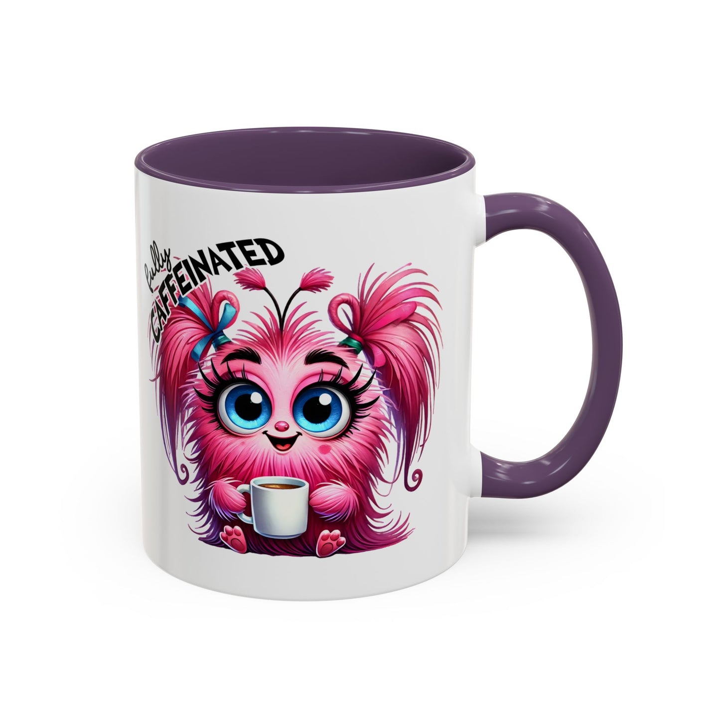 Cute Caffeinated Accent Coffee Mug - Fun Character Design, Perfect for All Ages