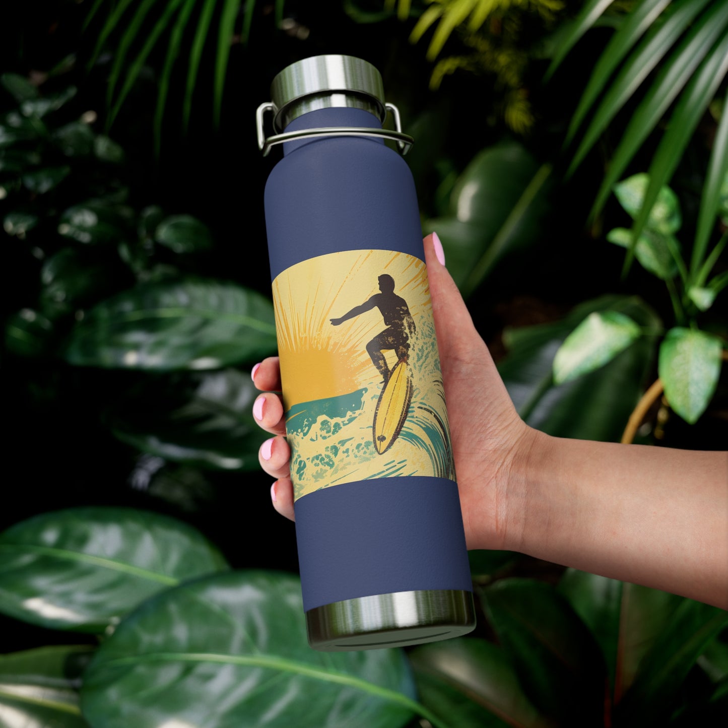 Surfing Adventure Copper Insulated Bottle - 22oz | Eco-Friendly Water Bottle