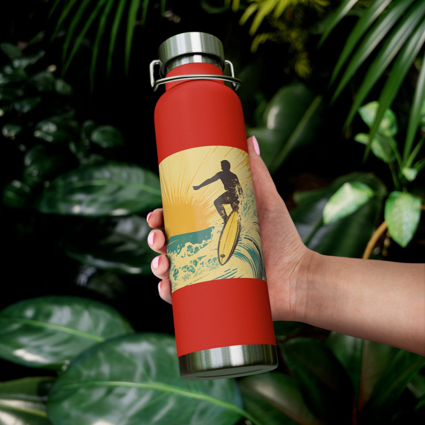 Surfing Adventure Copper Insulated Bottle - 22oz | Eco-Friendly Water Bottle