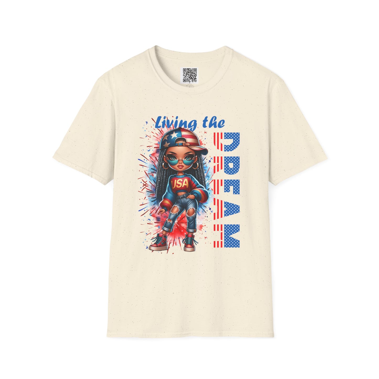 Living the Dream Unisex Softstyle T-Shirt for Independence Day