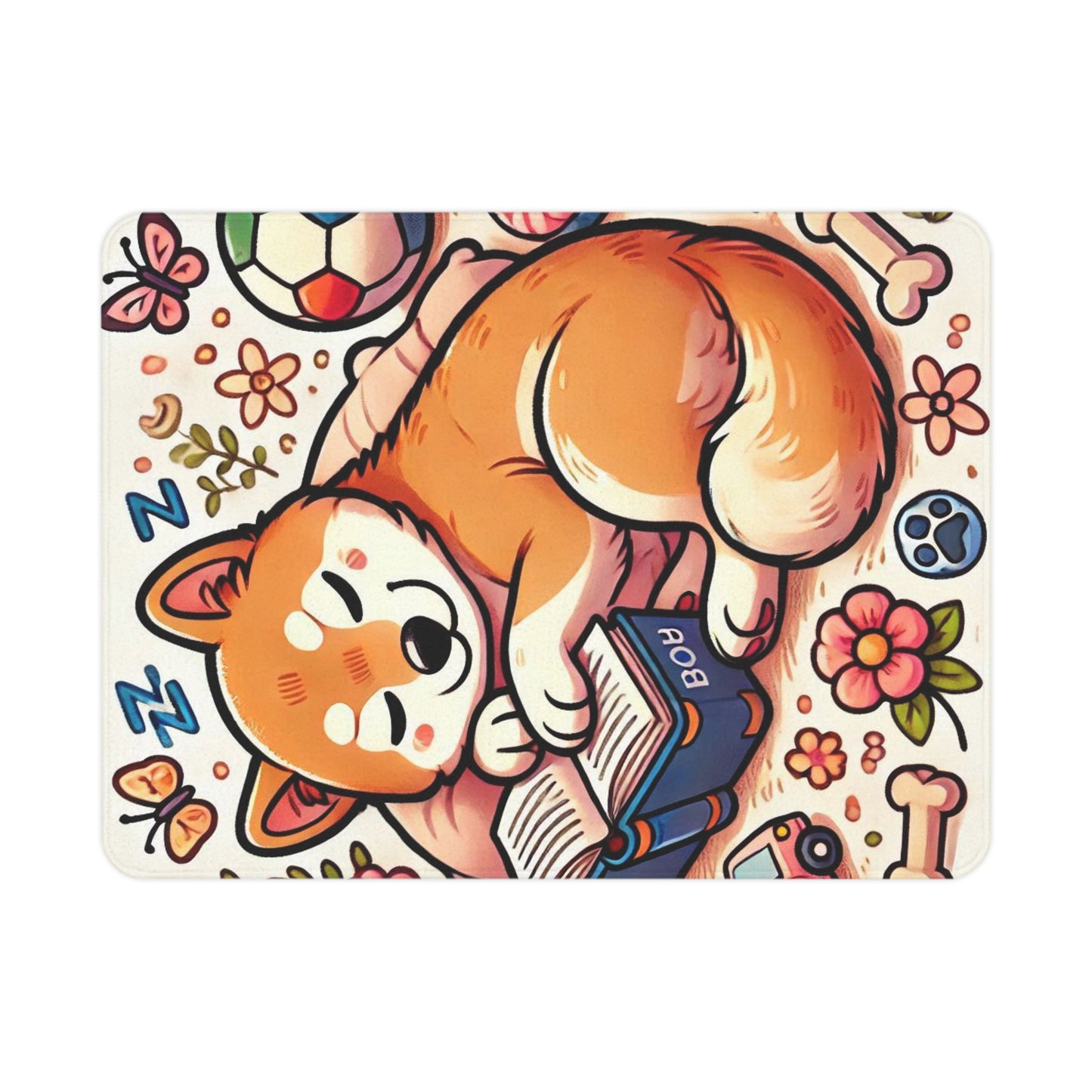 Cozy Toddler Blanket with Sleeping Dog Design - Perfect for Naptime & Playtime