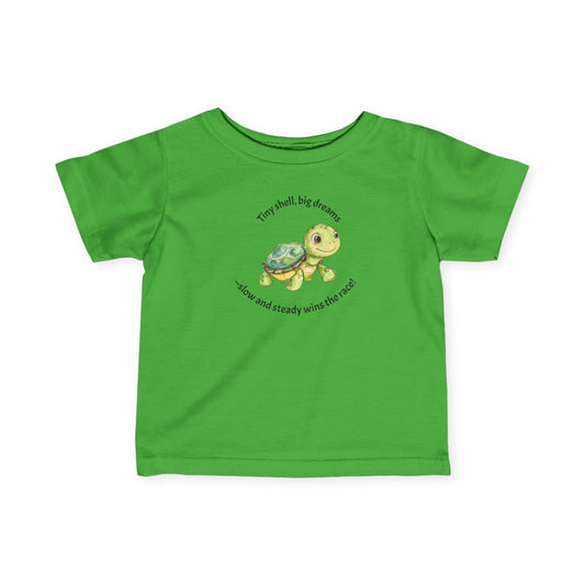 "Tiny Shell, Big Dreams" - Cute Turtle Infant Tee