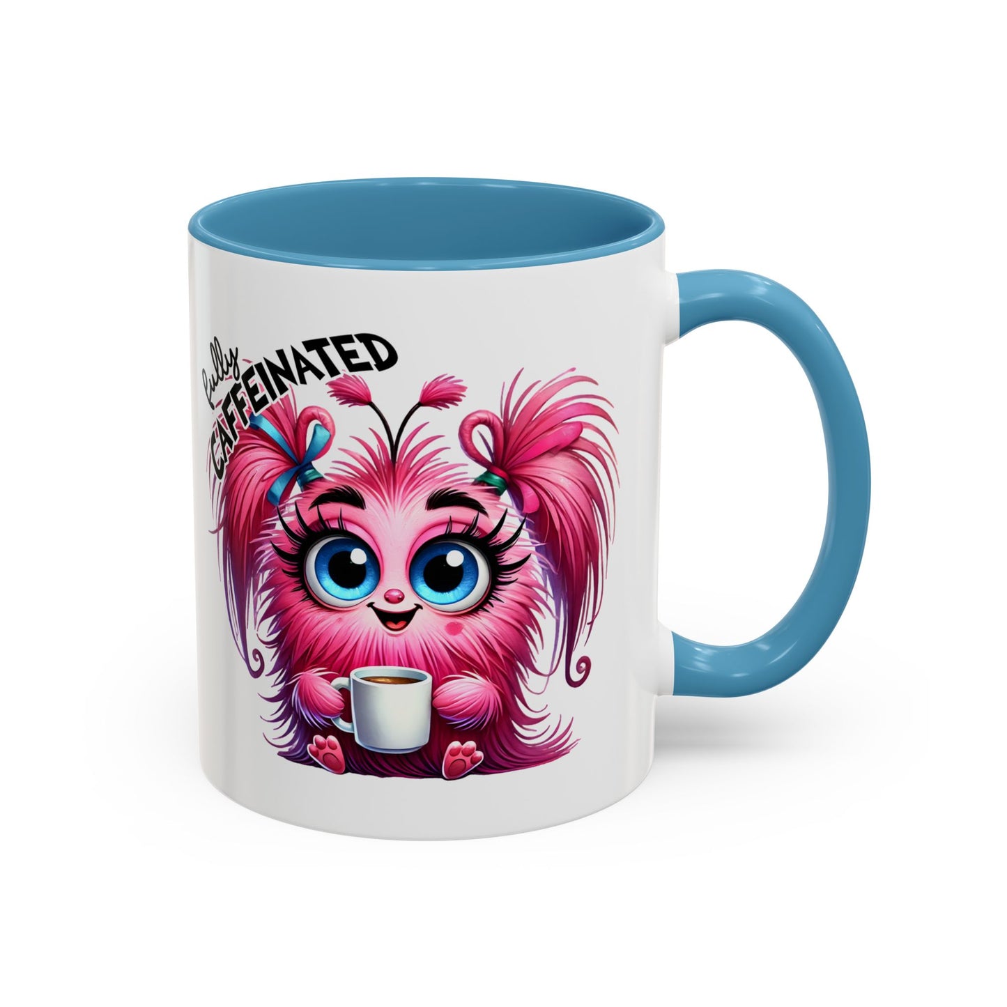 Cute Caffeinated Accent Coffee Mug - Fun Character Design, Perfect for All Ages