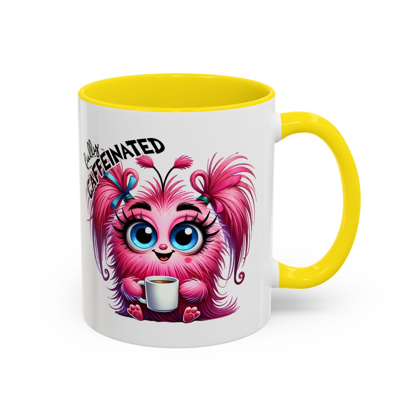 Cute Caffeinated Accent Coffee Mug - Fun Character Design, Perfect for All Ages