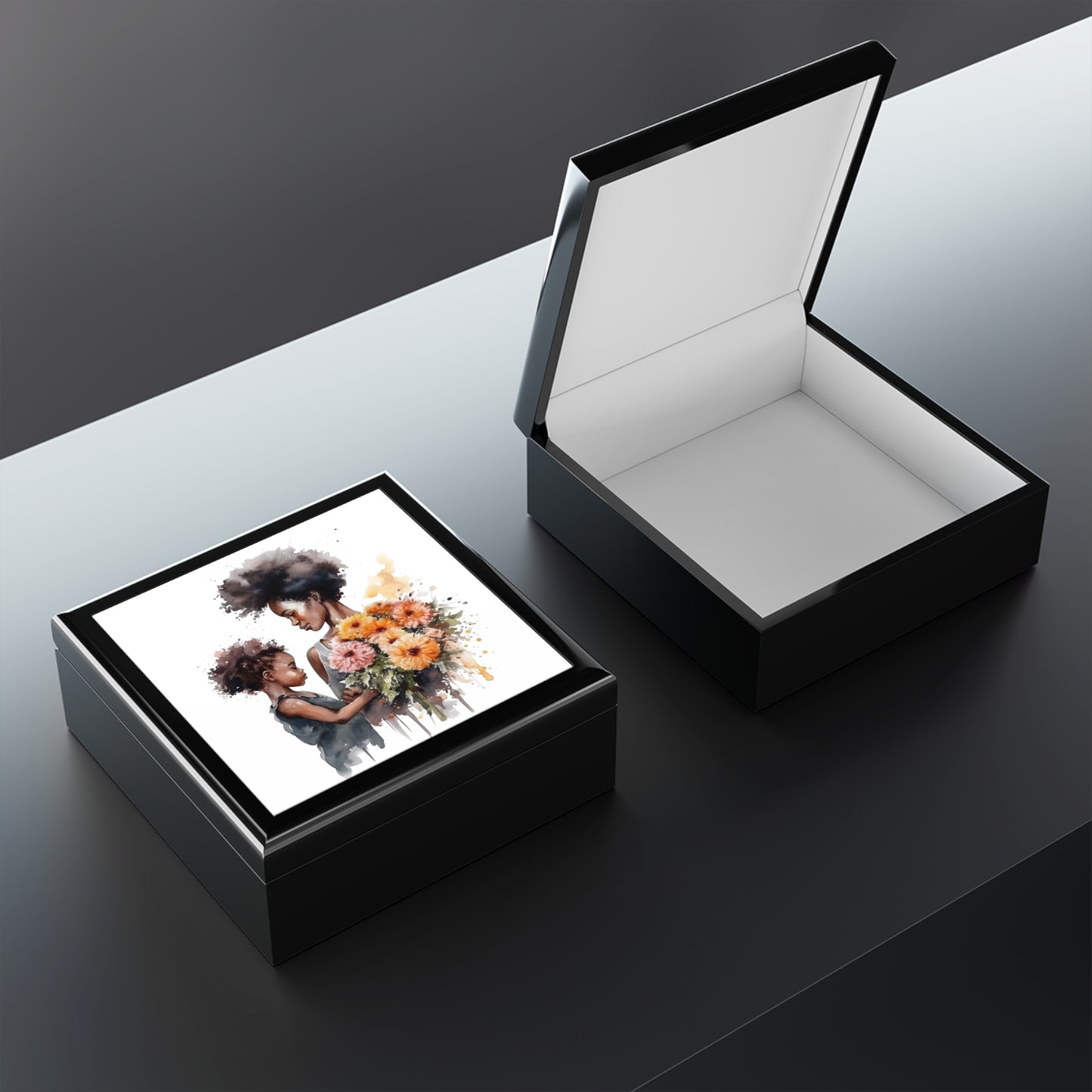 Elegant Floral Jewelry Box for Mothers and Daughters – Perfect Gift for Special Occasions