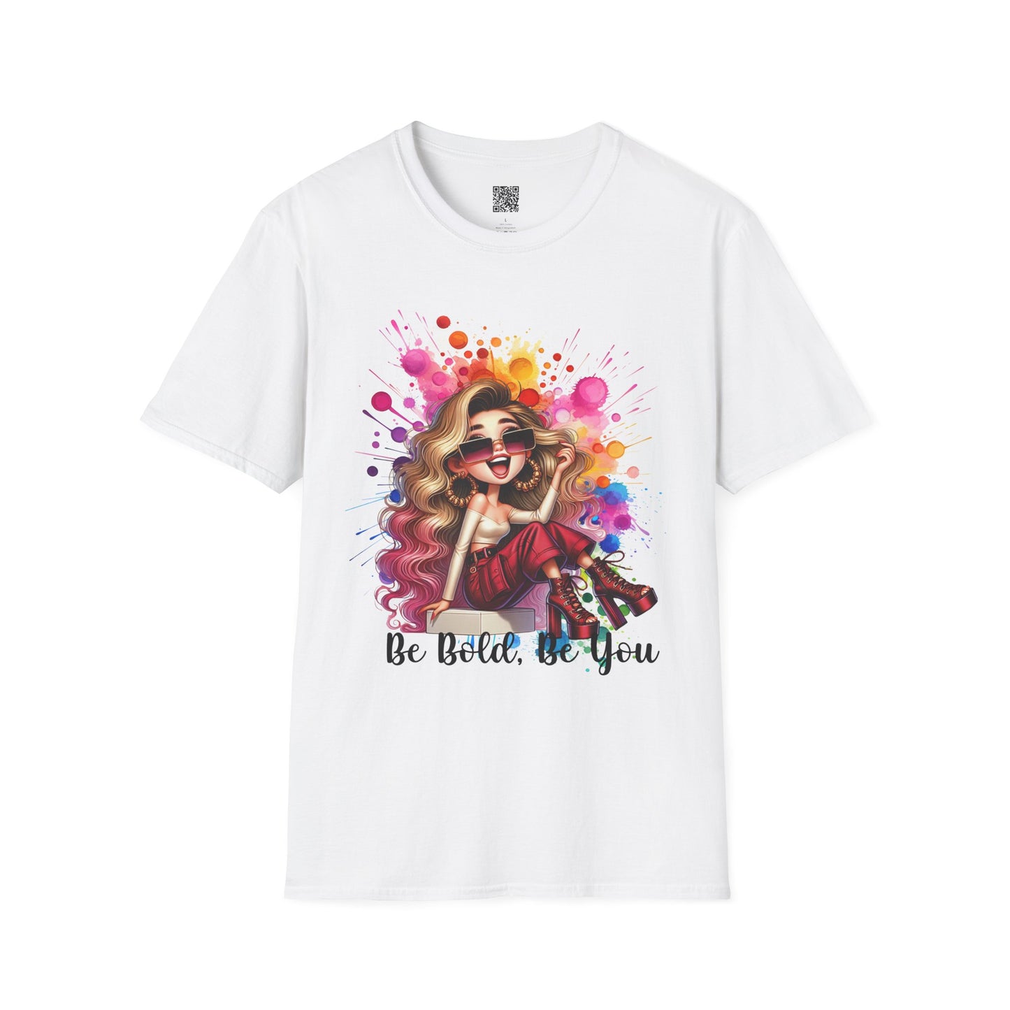 Be Bold, Be You | Unisex Softstyle T-Shirt - Colorful Graphic Tee for Confident Expression