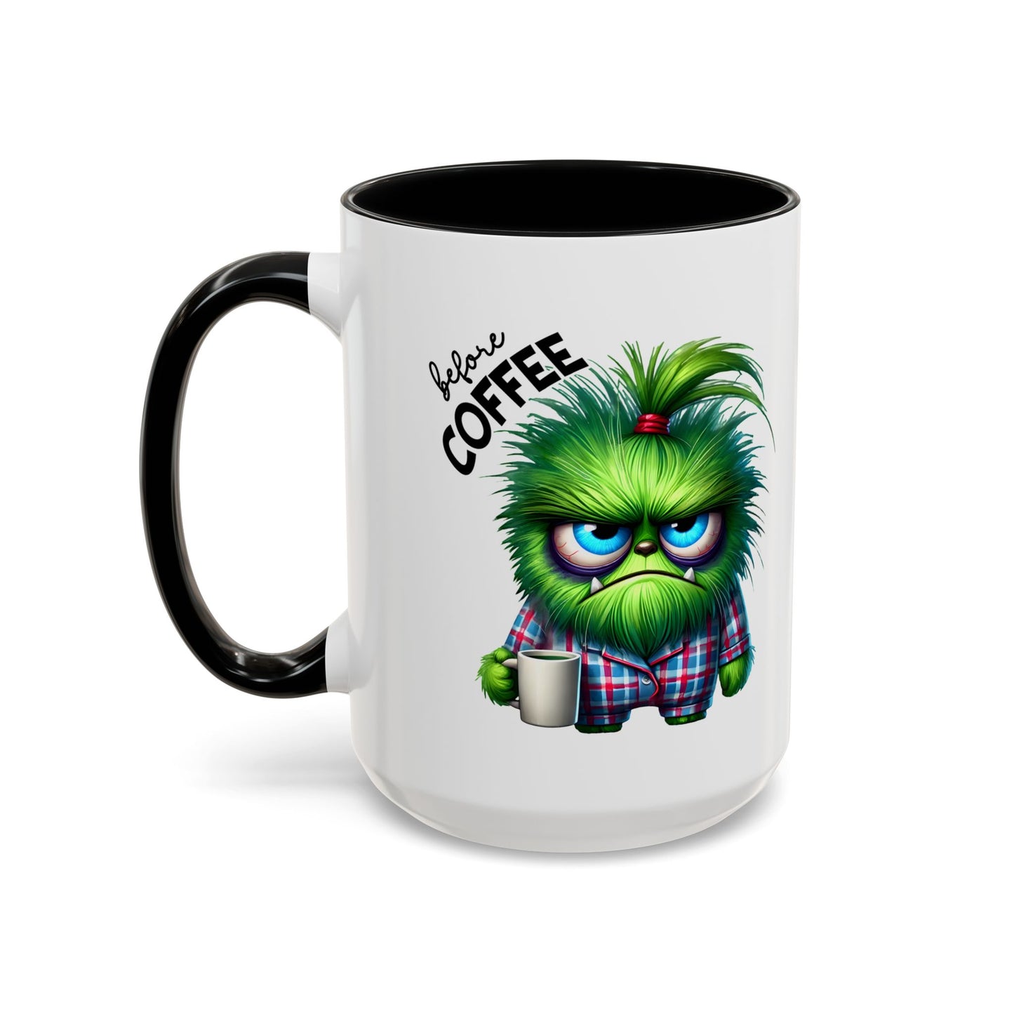 Cute Caffeinated Accent Coffee Mug - Fun Character Design, Perfect for All Ages