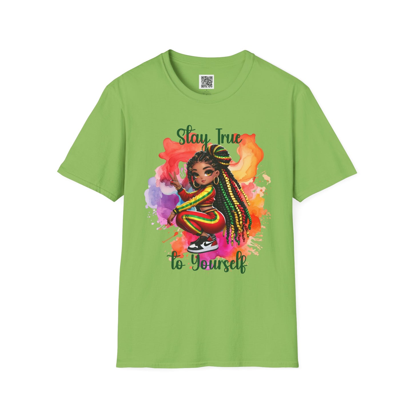 Stay True to Yourself | Unisex Softstyle T-Shirt - Colorful Afrocentric Design