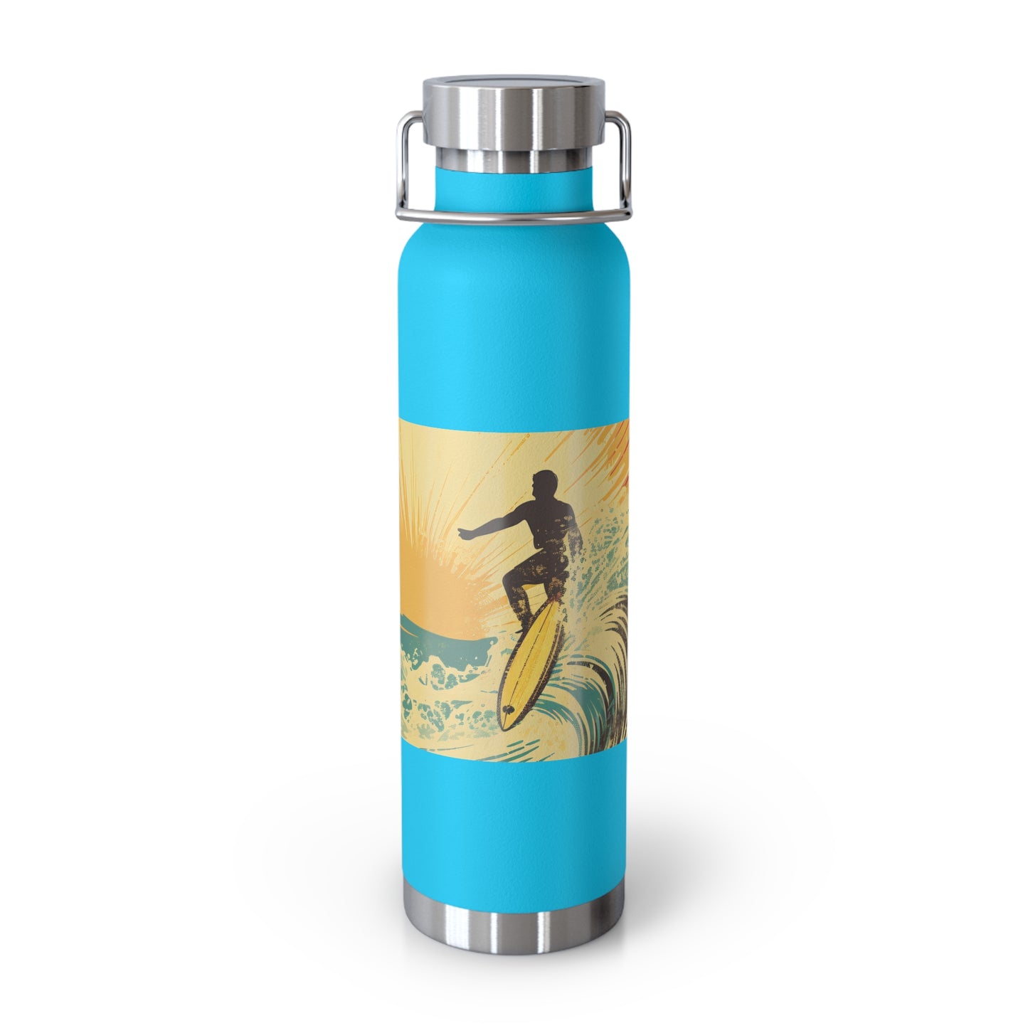 Surfing Adventure Copper Insulated Bottle - 22oz | Eco-Friendly Water Bottle