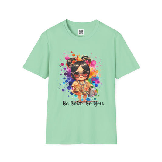 Be Bold, Be You | Unisex Softstyle T-Shirt - Colorful Graphic Tee for Self-Expression