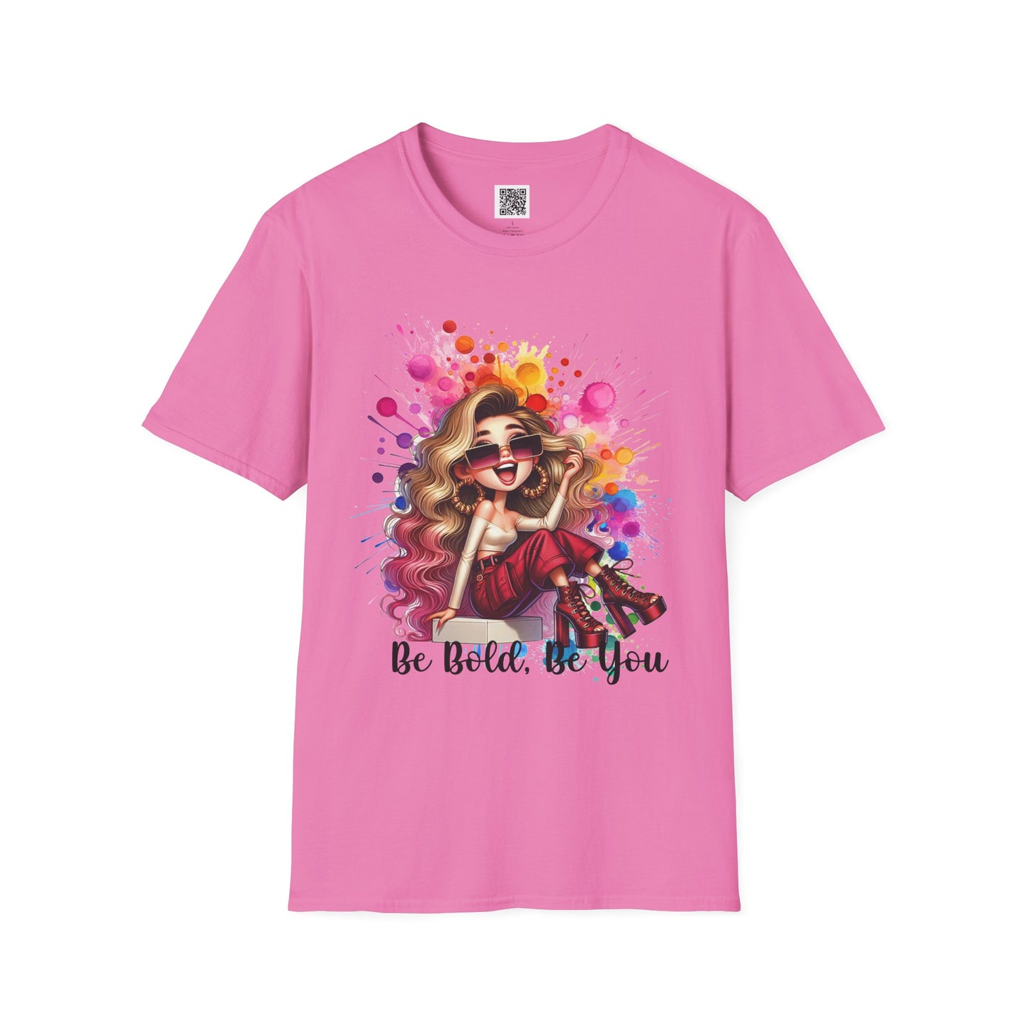 Be Bold, Be You | Unisex Softstyle T-Shirt - Colorful Graphic Tee for Confident Expression