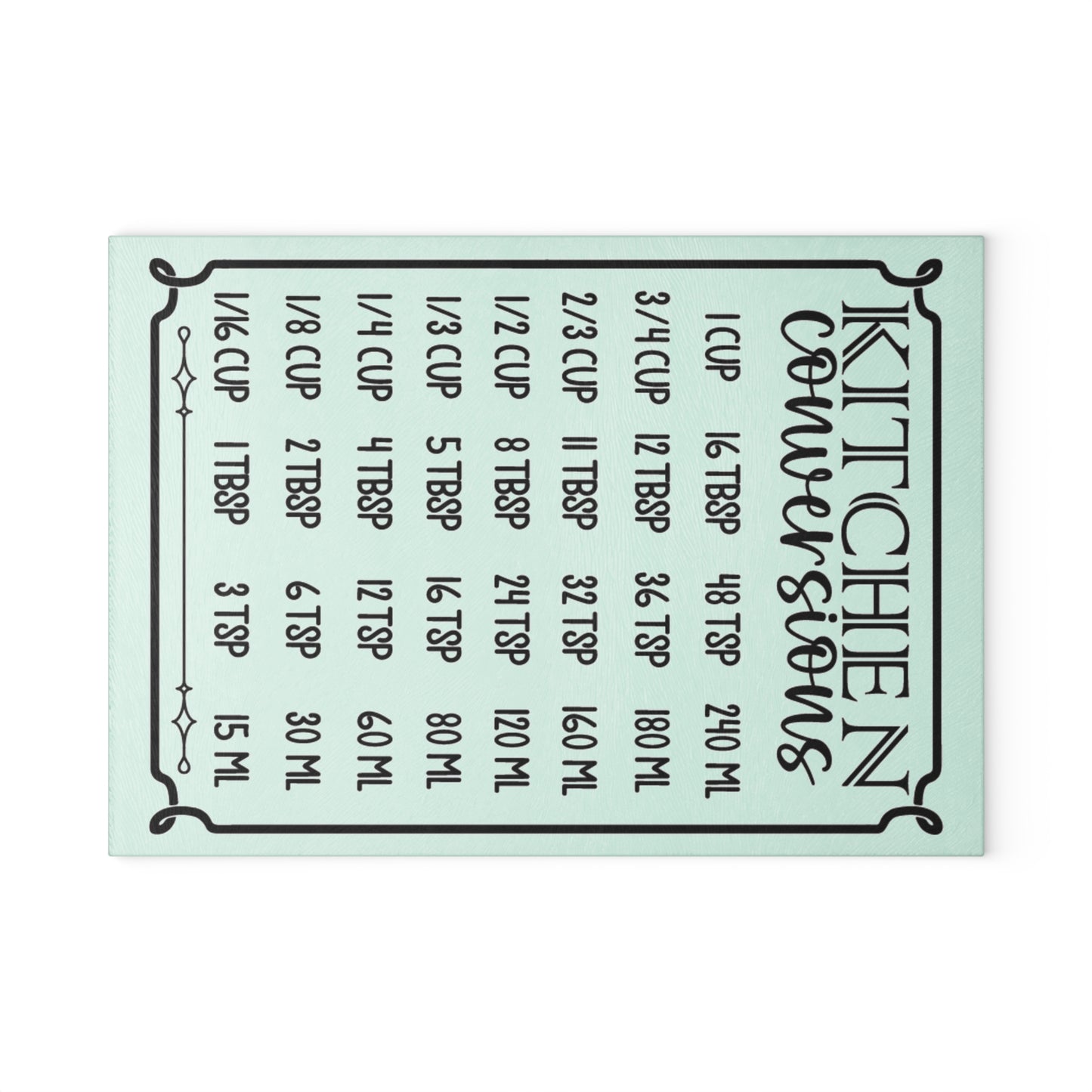 Kitchen Conversion Glass Cutting Board - Practical Cooking Tool for Home Chefs