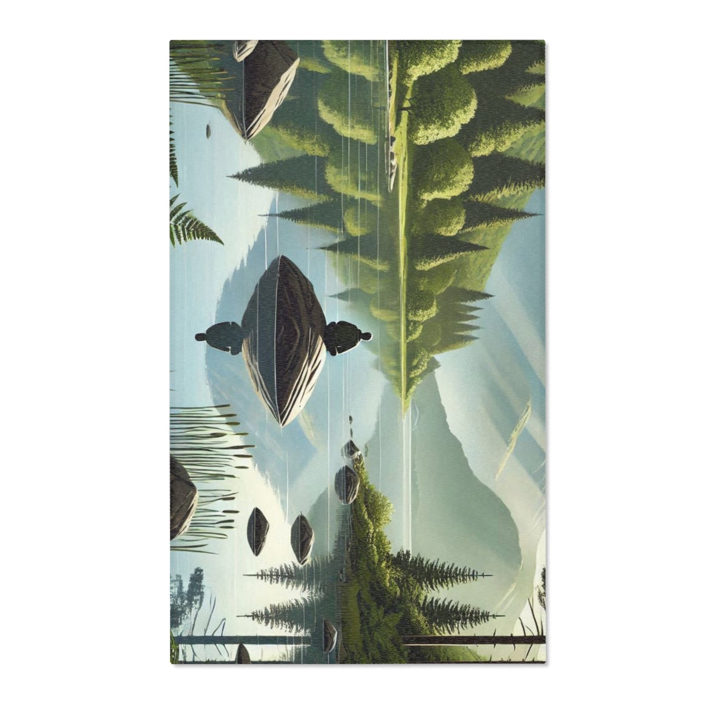 Scenic Nature Area Rug – Serene Landscape Design for Home Décor