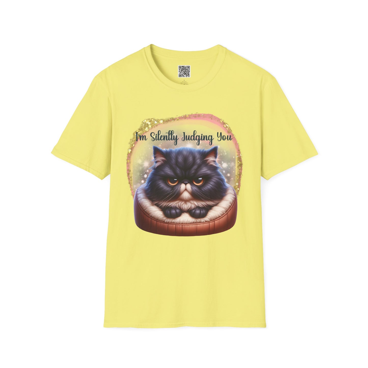 "I’m silently judging you" - Funny Cat Unisex Softstyle T-Shirt