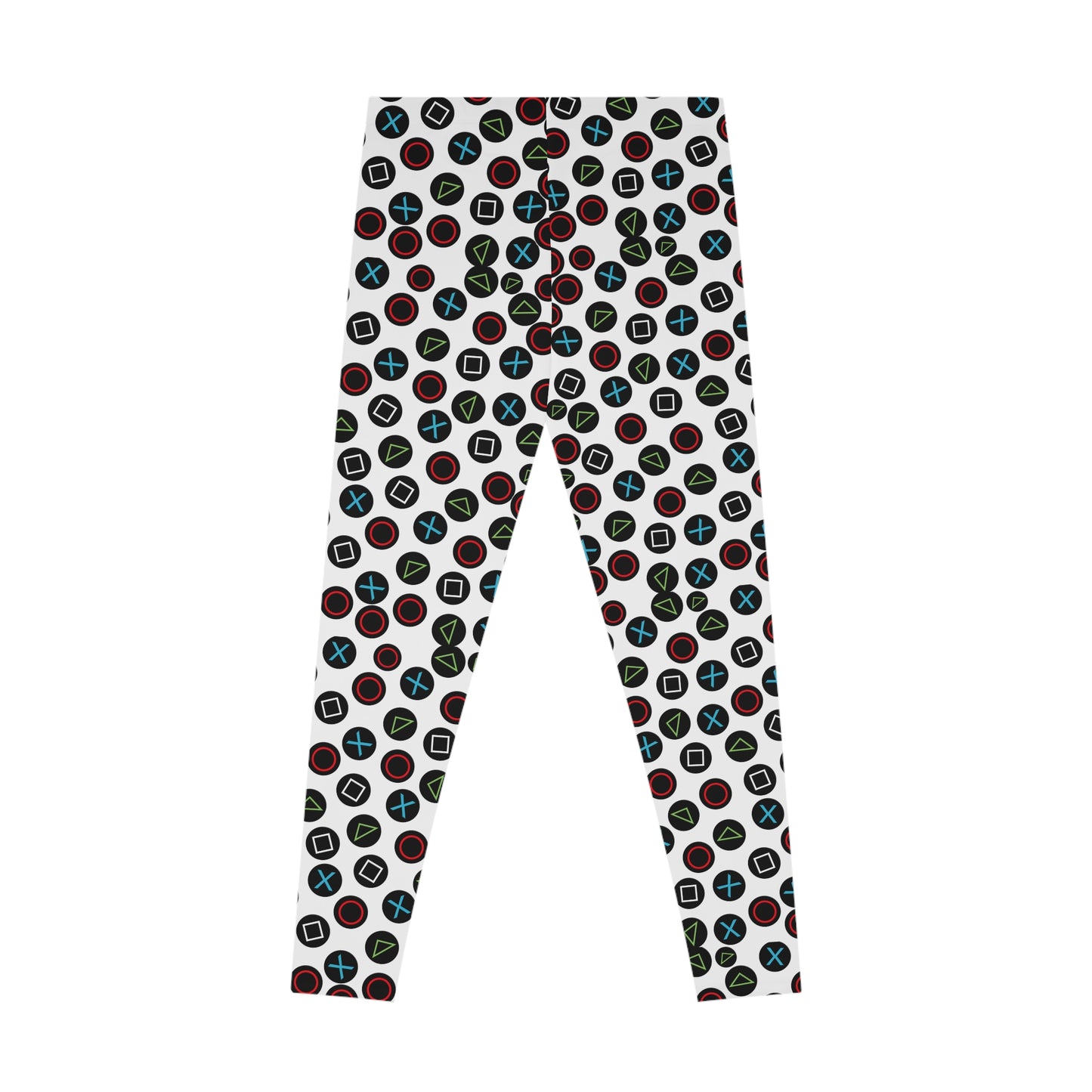Playful Video Game Controller Patterned Stretchy Leggings