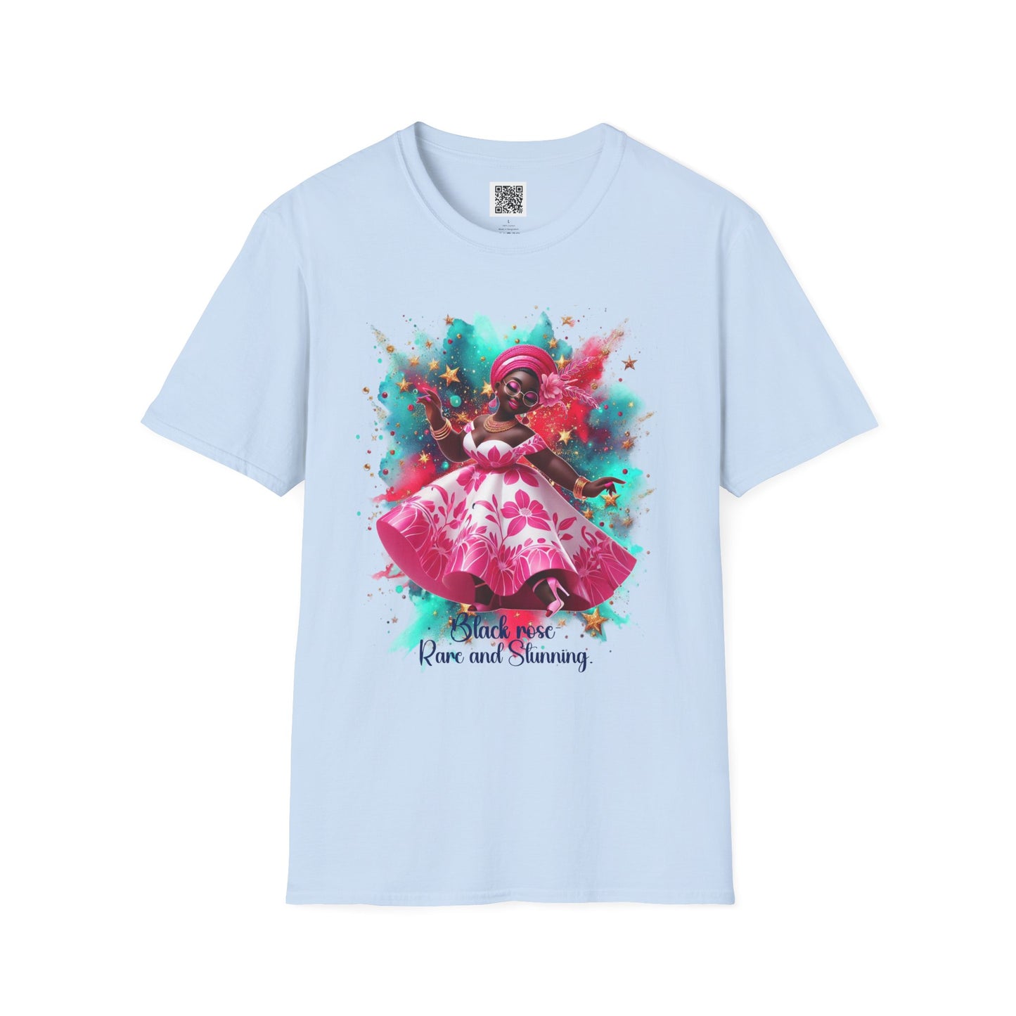 Black Rose - Rare and Stunning | Unisex Softstyle T-Shirt – Celebrate Confidence and Beauty