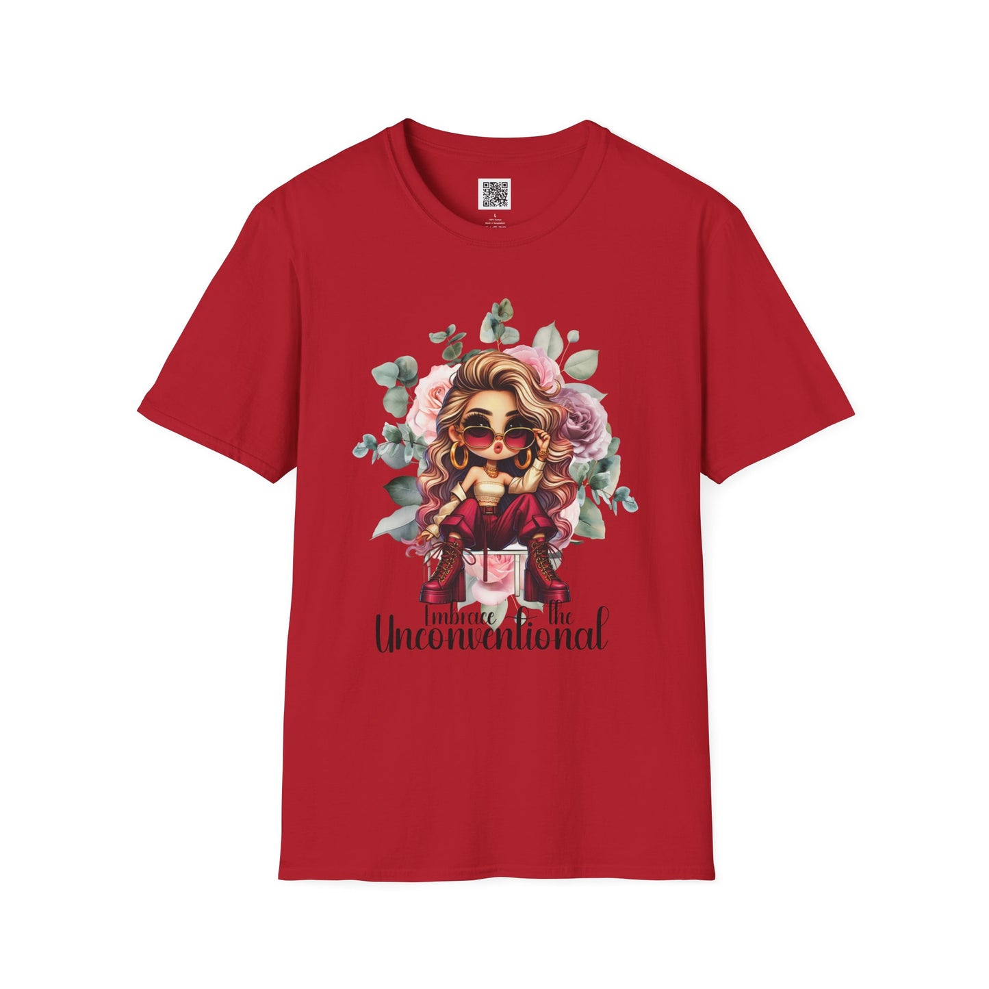 Embrace the Unconventional | Unisex Softstyle T-Shirt - Floral Graphic Tee