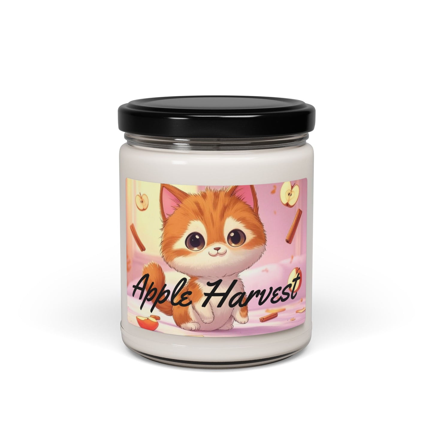 Apple Harvest Scented Soy Candle - 9oz | Cozy Autumn Vibes | Perfect Gift for Cat Lovers