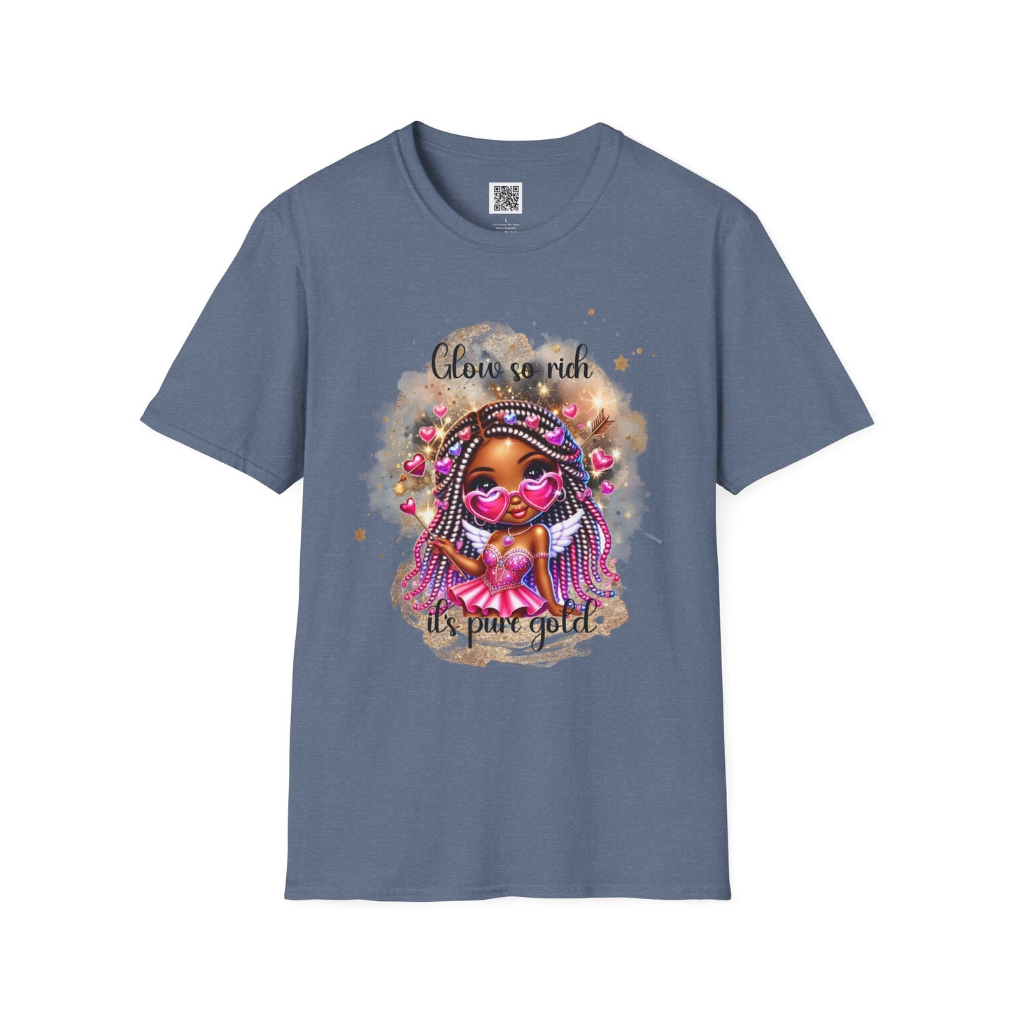 Glow So Rich, It's Pure Gold | Unisex Softstyle T-Shirt - Celebrate Self-Love & Confidence