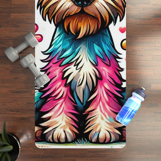 Cute Dog Print Rubber Yoga Mat - Perfect for Pet Lovers and Yoga Enthusiasts