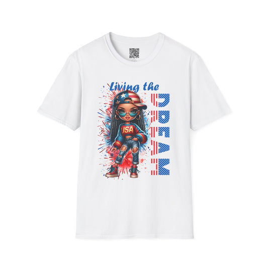Living the Dream Unisex Softstyle T-Shirt for Independence Day