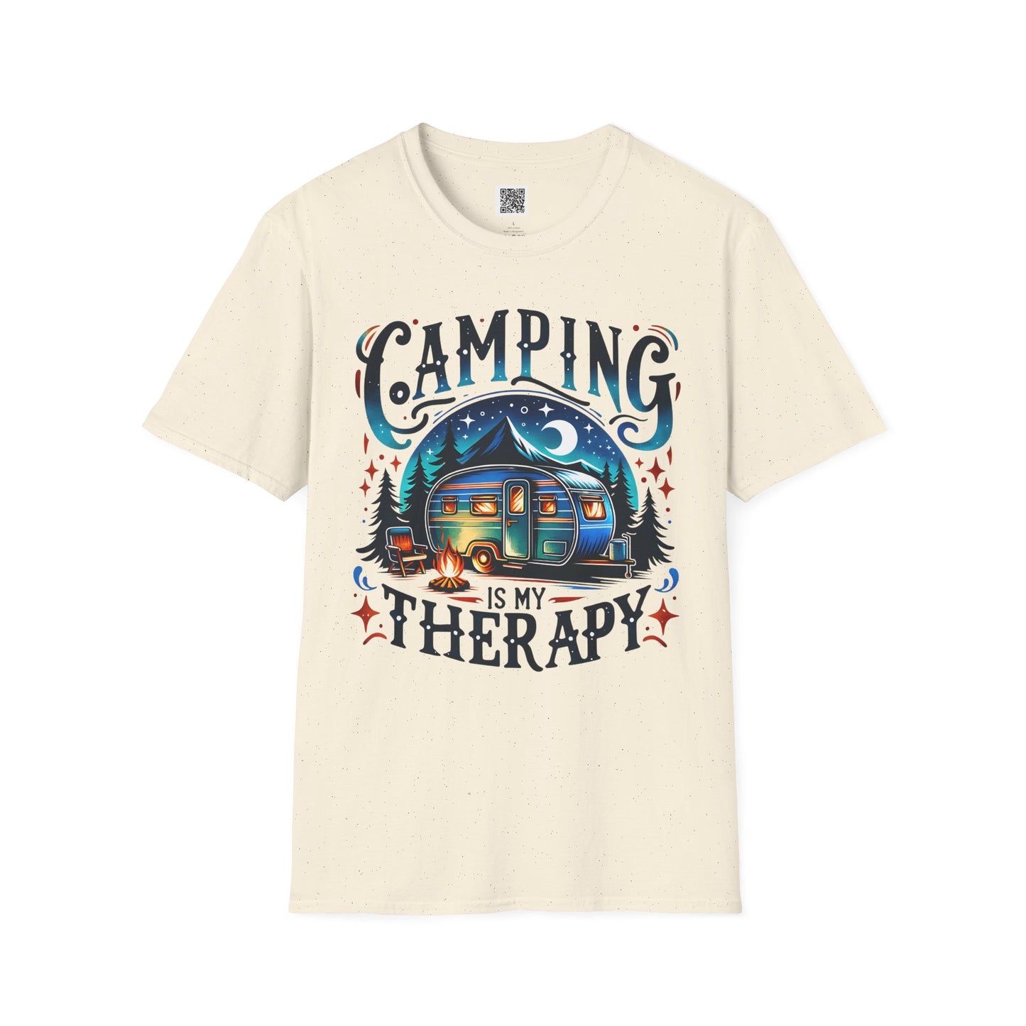 Camping is My Therapy Unisex Softstyle T-Shirt - Perfect for Outdoor Enthusiasts and Nature Lovers