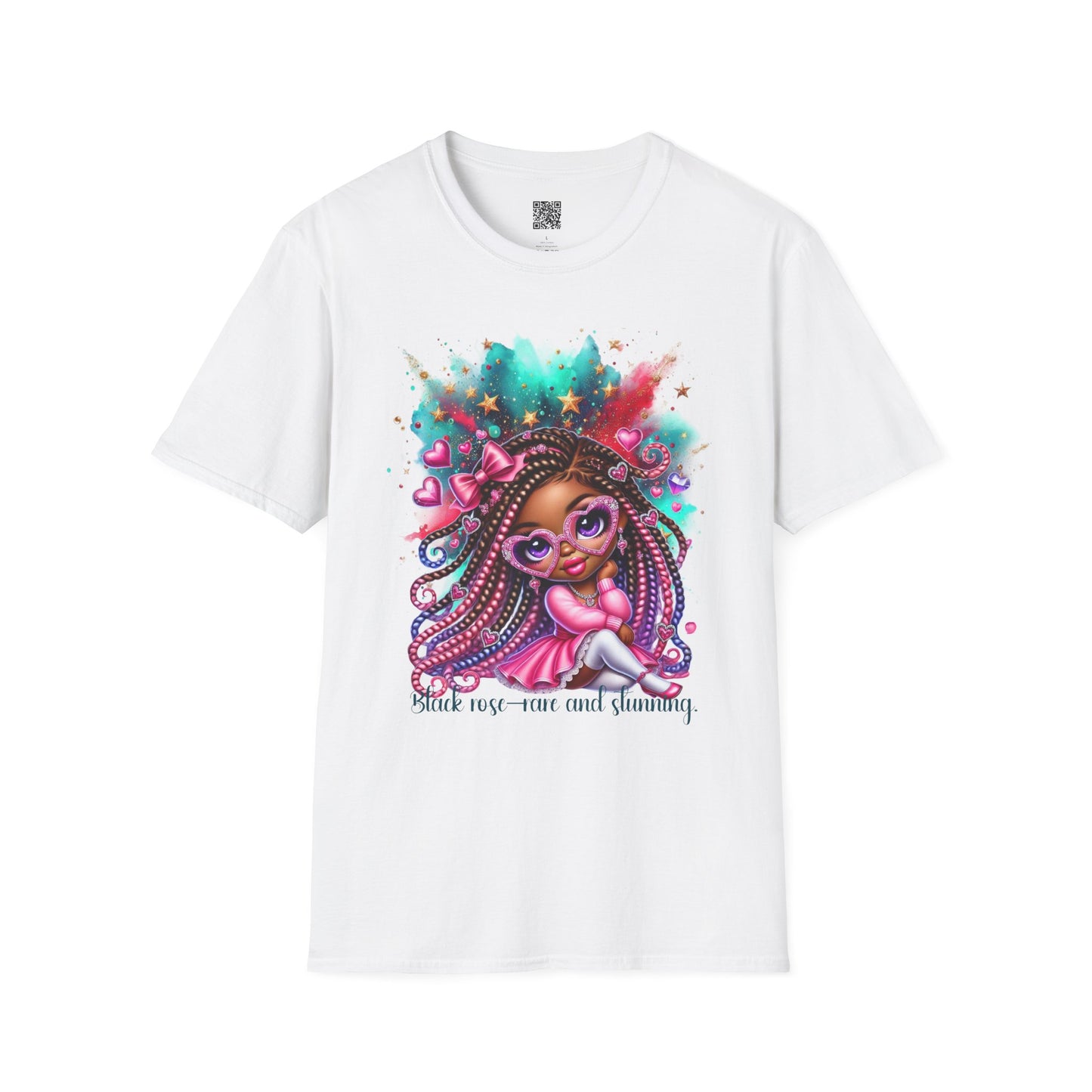 "Self-Love & Glamour" Unisex Softstyle T-Shirt - Colorful Graphic Tee