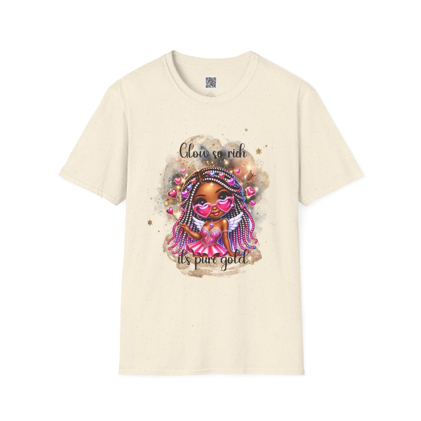 Glow So Rich, It's Pure Gold | Unisex Softstyle T-Shirt - Celebrate Self-Love & Confidence