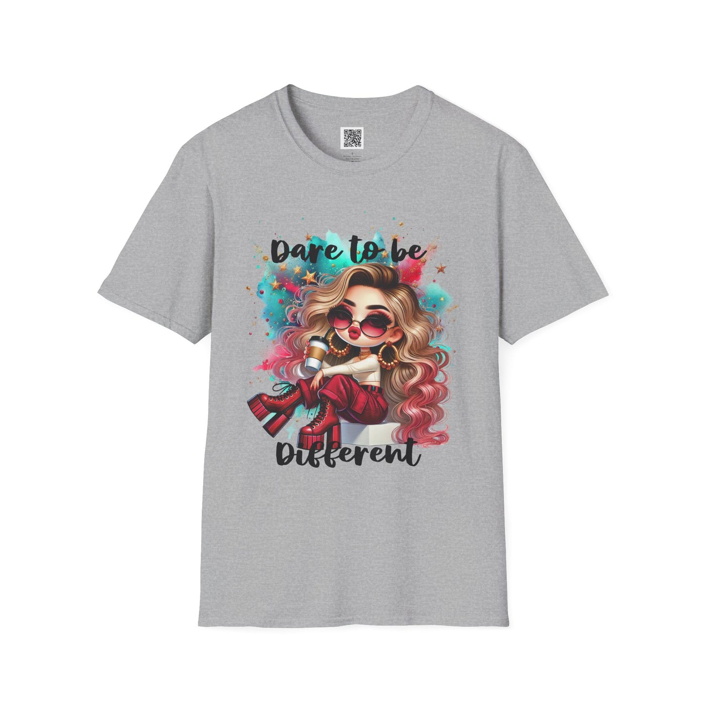 Dare to Be Different | Unisex Softstyle T-Shirt - Trendy Graphic Tee for Self-Expression