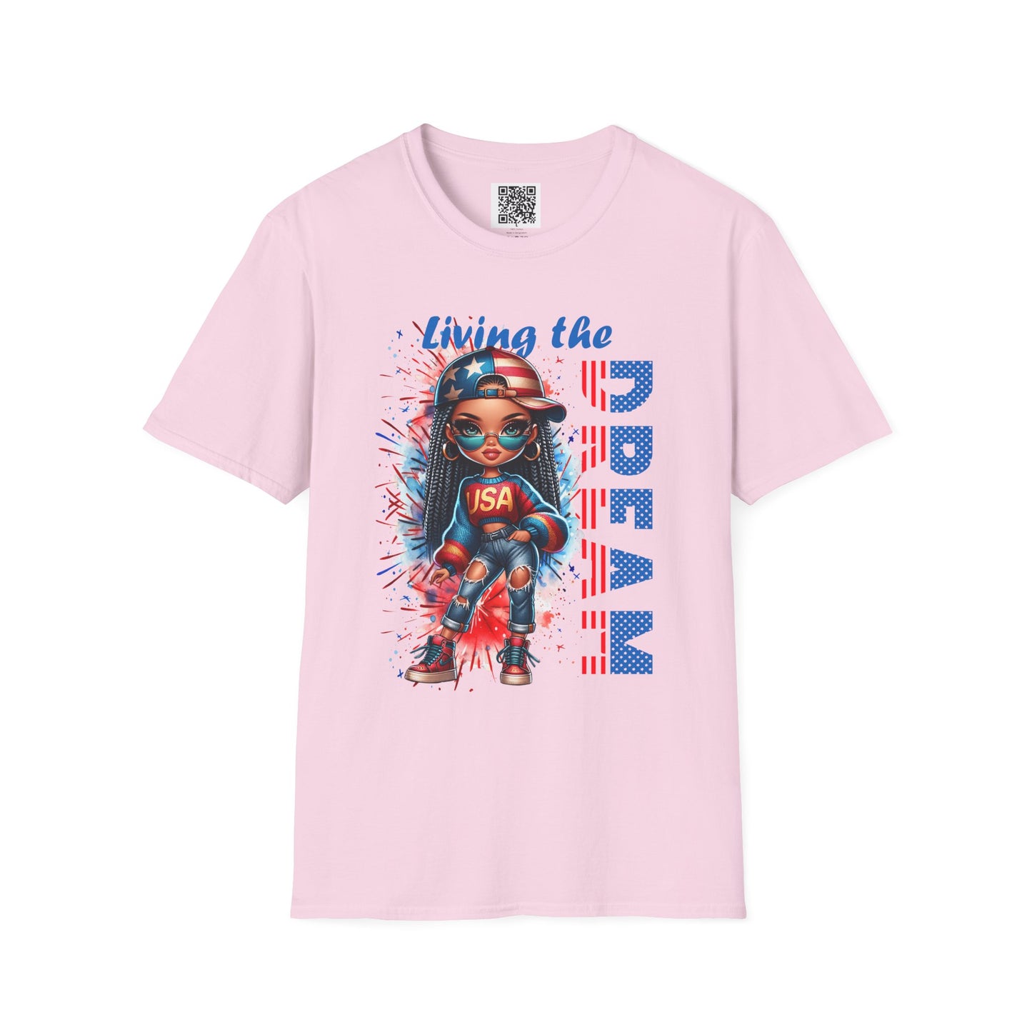 Living the Dream Unisex Softstyle T-Shirt for Independence Day