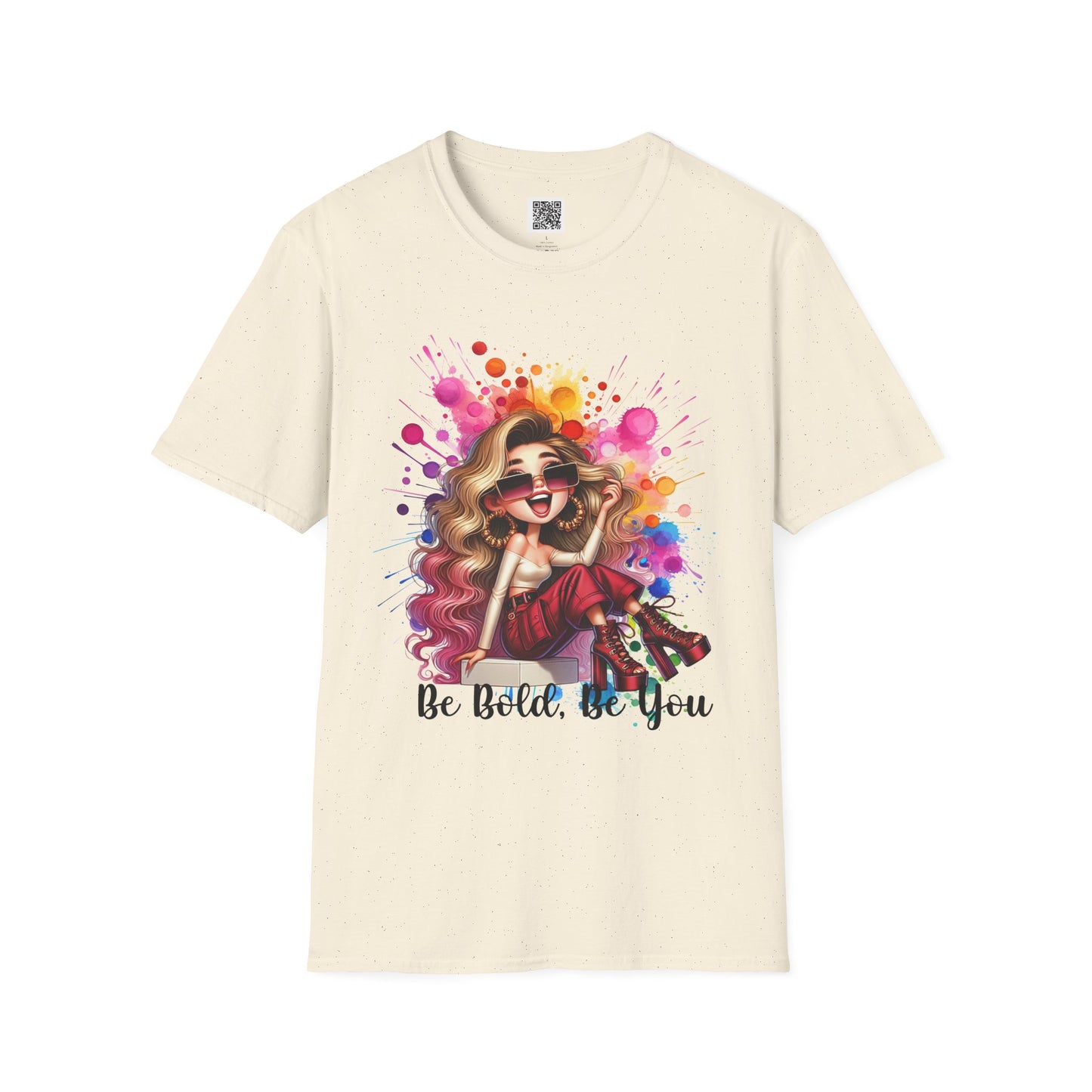 Be Bold, Be You | Unisex Softstyle T-Shirt - Colorful Graphic Tee for Confident Expression