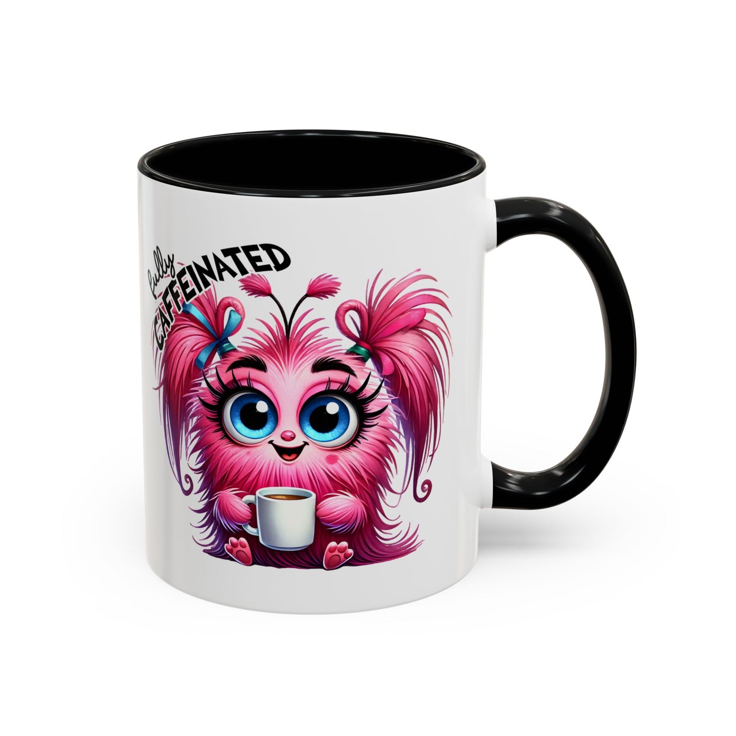Cute Caffeinated Accent Coffee Mug - Fun Character Design, Perfect for All Ages