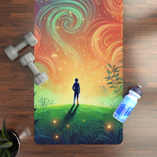 Dreamy Cosmic Rubber Yoga Mat | Anti-Slip Exercise Mat for Yogis